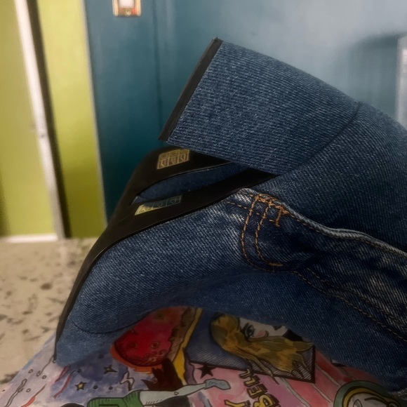 Jeffrey Campbell denim bootie. Worn one time, in box. - Picture 6 of 7
